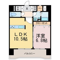 スカイタワー勝山の物件間取画像